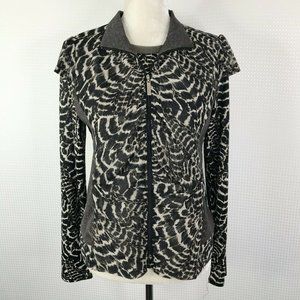 Damee Inc Twinset Small S Leopard Zip Jacket 2 Pc